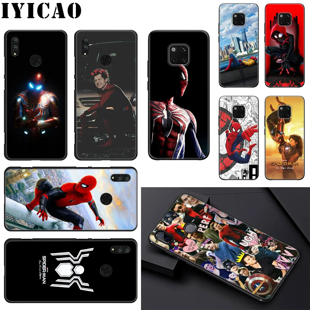 Мягкий чехол для телефона IYICAO Marvel Spider Man huawei Mate 10 20 Lite Pro Nova 2i 3 3i 4 |