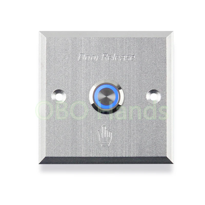 Door button with blue LED backlight Metal Exit switch button door release For electric Lock Access Control system home alarm Door button with blue LED backlight Metal Exit switch button door release For electric Lock Access Control system home alarm