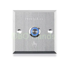 Door button with blue LED backlight Metal Exit switch button door release For electric Lock Access Control system home alarm