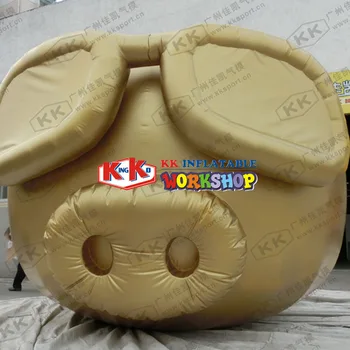 

Commercial Plaza Promotion Advertisement Golden inflatable pig head