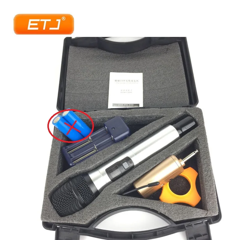 

ETJ Brand Professional UHF Wireless Microphone Dynamic Handheld Karaoke Portable Microphone Q1