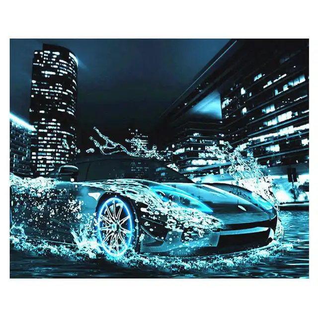Buy WONZOM Sports Car Painting By Numbers Bike Oil