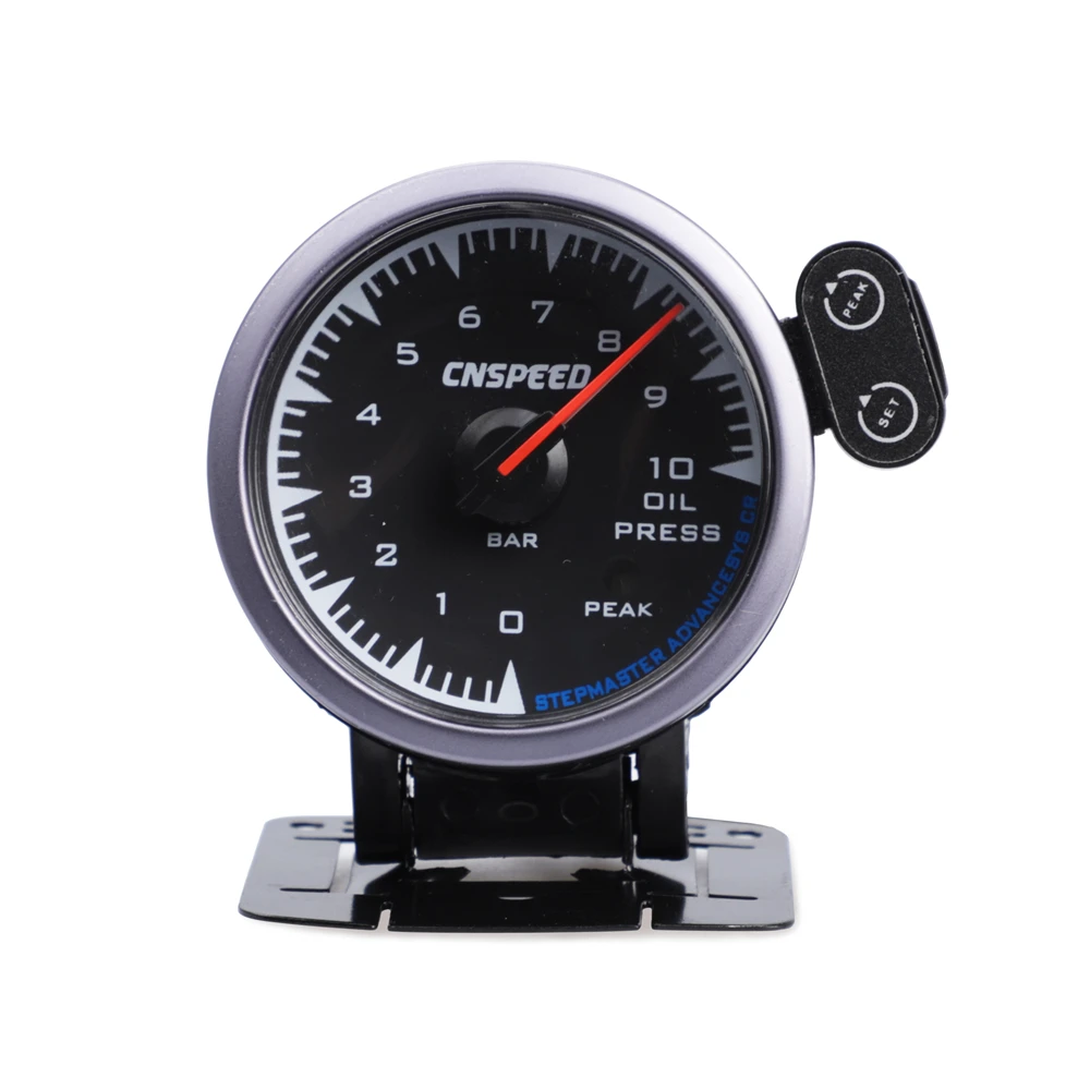 CNSPEED Акула штифт 2 5 &quot60 мм 12 В Масляный Пресс измеритель давления масла 0 10 бар для
