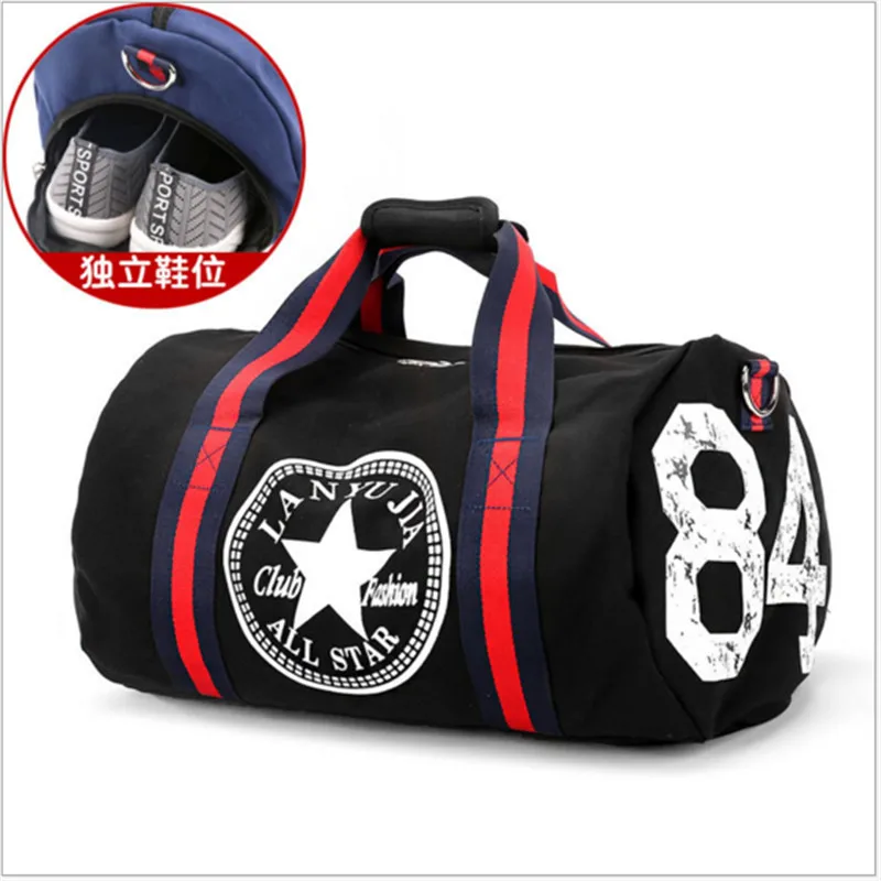 Холст спортивная сумка Training Gym Bag Для мужчин женщина Фитнес сумки Прочный многофункциональный Сумочка Открытый Спортивные Tote для мужчин
