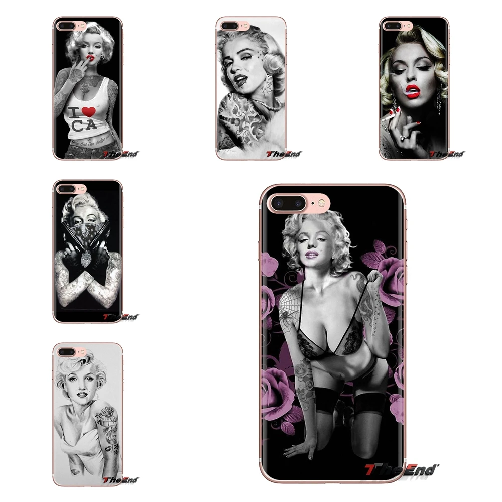 Для Xiaomi Redmi 4A S2 Note 3 3S 4 4X5 Plus 6 7 6A Pro Pocophone F1 marylin monroe tatooe очки Череп Прозрачный ТПУ