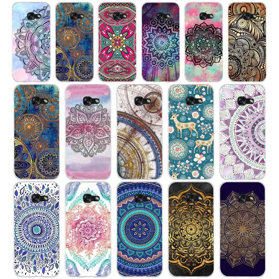 

53 ZX Floral Paisley Flower Mandala TPU Soft Silicone Case For Samsung Galaxy A3 A5 2016 2017 A6 A8 A7 2018 Cover Capa Capinha