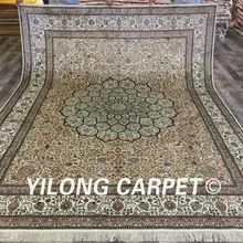 Yilong 8'x10' ручной работы Шелковый персидский ковер уникальный семейный номер Vtg ковер(LH173A8x10