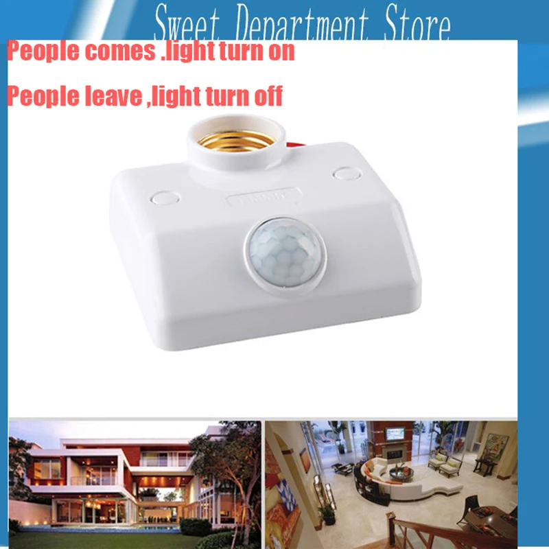 Automatic Human Body Infrared IR Sensor LED Bulb Light E27 Base PIR