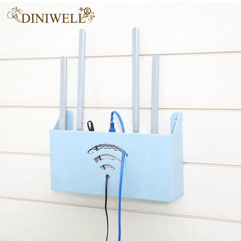 DINIWELL Routers Storage Box Racks Protection Box Hang Wall Cable