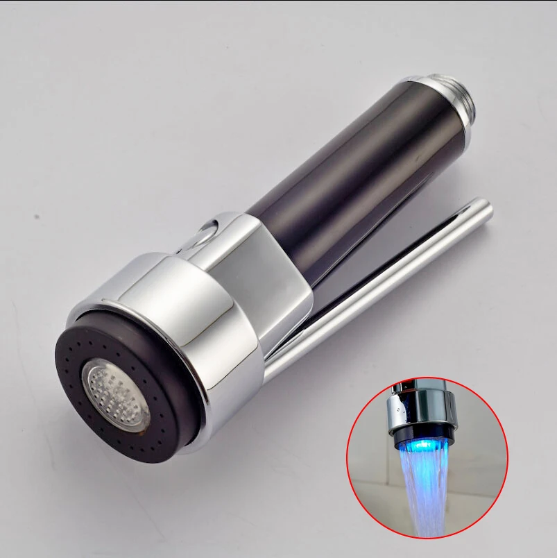 LED Style B Смеситель для кухни, сменный распылитель, смеситель для кухни, сменный распылитель воды, распылитель, выдвижная душевая головка - Цвет: LED Style B