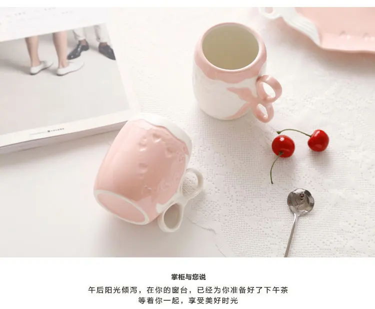 Японский стиль бантик Creamic Teaware наборы Китай керамический чайник чашки набор домашний чайник наборы холодной воды чашки с поддоном