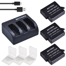 3Pc For Gopro 2018 GoPro Hero 5 Battery 1600mAh GoPro 6 7 Battery USB Battery Charger