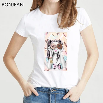

Vogue t shirt women pretty girl print tshirt femme cute cool casual clothes harajuku kawaii t-shirt female white tumble top tee