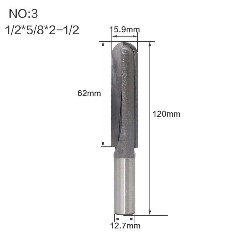 1 шт. 1/2 хвостовик ЧПУ Карбид Концевая фреза инструмент с длинным лезвием круглый нос бит ядро коробка фрезы Бит-длинные достижения - Длина режущей кромки: NO3