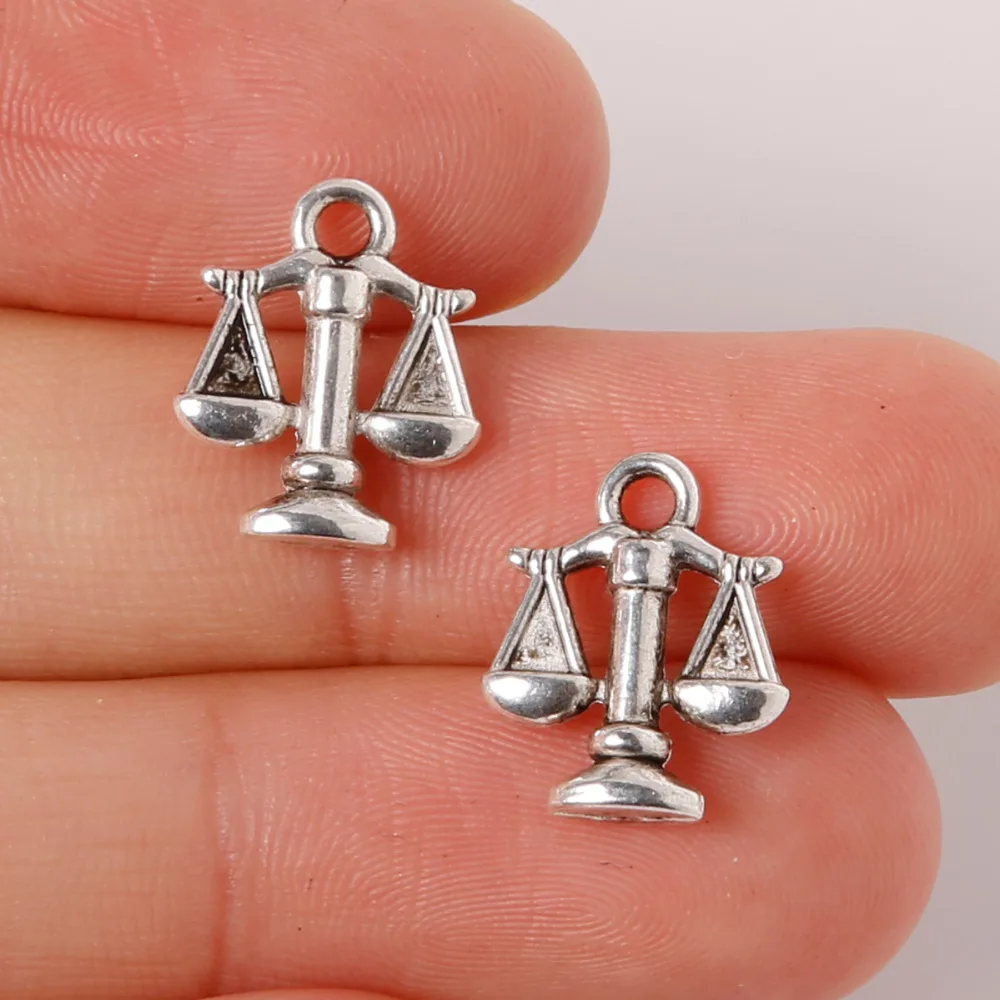 

Fashion Balance scales Pendant 16pcs Plated Silver Antique Zinc Alloy Charms Pendant Fit Making Necklaces Jewelry Findings