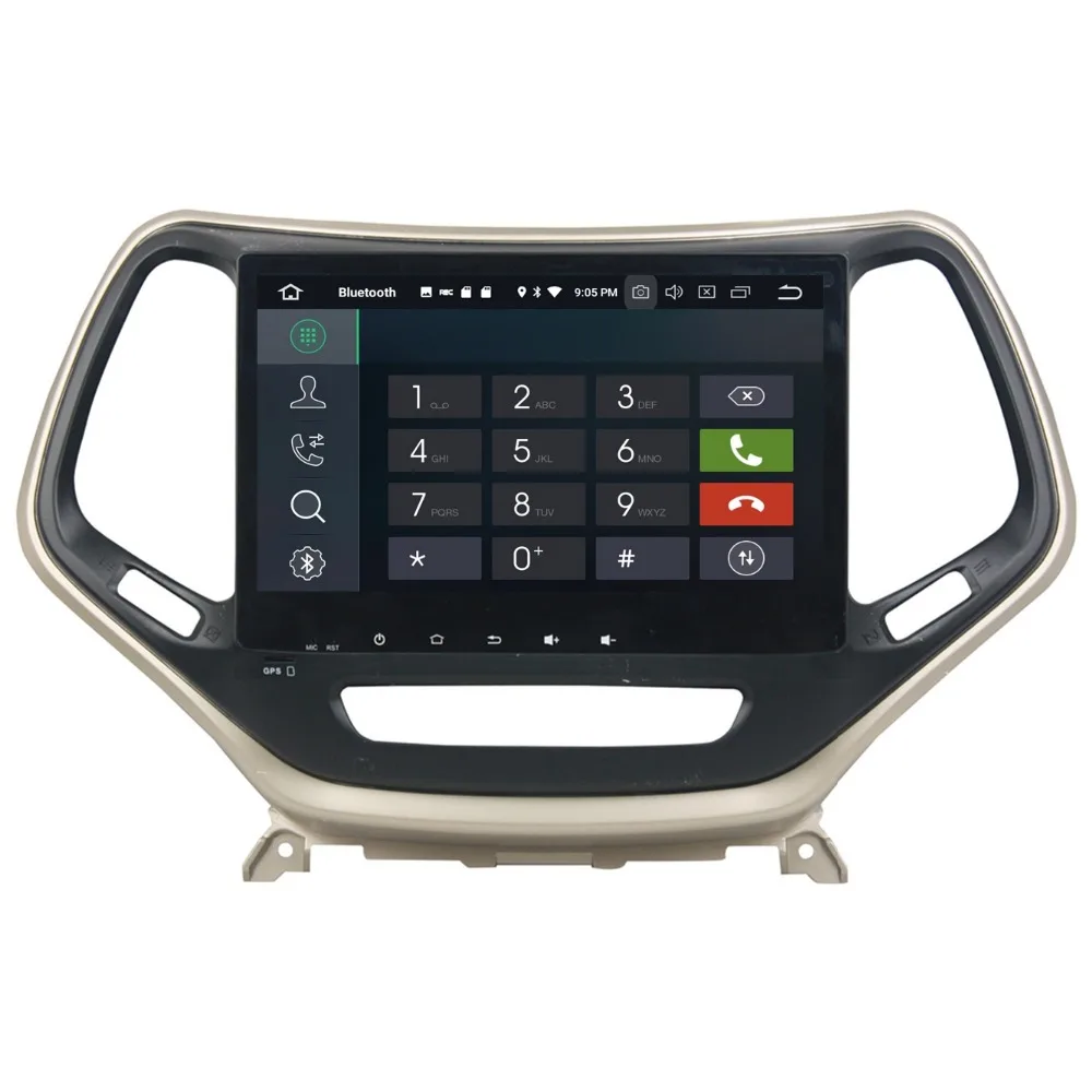 Top 10.1" Android 8.0 Car DVD Radio GPS Navigation for Jeep Cherokee 2016 2017 4GB RAM Car Audio Bluetooth WIFI USB DVR 32GB ROM 7