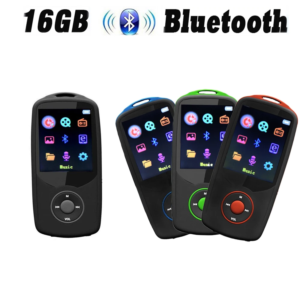 RUIZU X06 Bluetooth 4.0 MP3 Player 8G/16G Sports MP3 music Player 8GB with 1.8Inch Screen 70h
