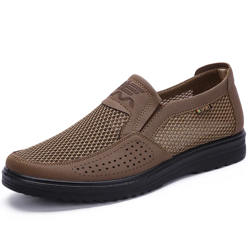 Baratos 38 48 zapatos casuales para hombres, zapatos de malla de estilo veraniego para hombres, zapatos casuales de gama alta, zapatos muy cómodos para hombres