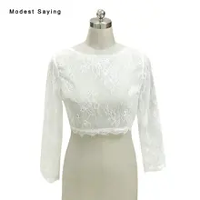Элегантный цвет слоновой кости кружевной вырез лодочкой с топом в форме сердца и длинным рукавом болеро de renda Накидки белый свадебных вечерок, куртки, аксессуары для свадьбы, B121