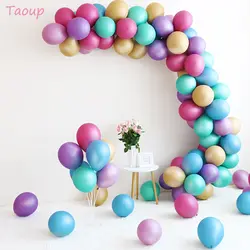 Taoup 5 шт. 12 дюймов Металл воздушные шары для дня рождения воздушные шары Air цифры жемчуг шары Свадебные сувениры круглый баллоны интимные
