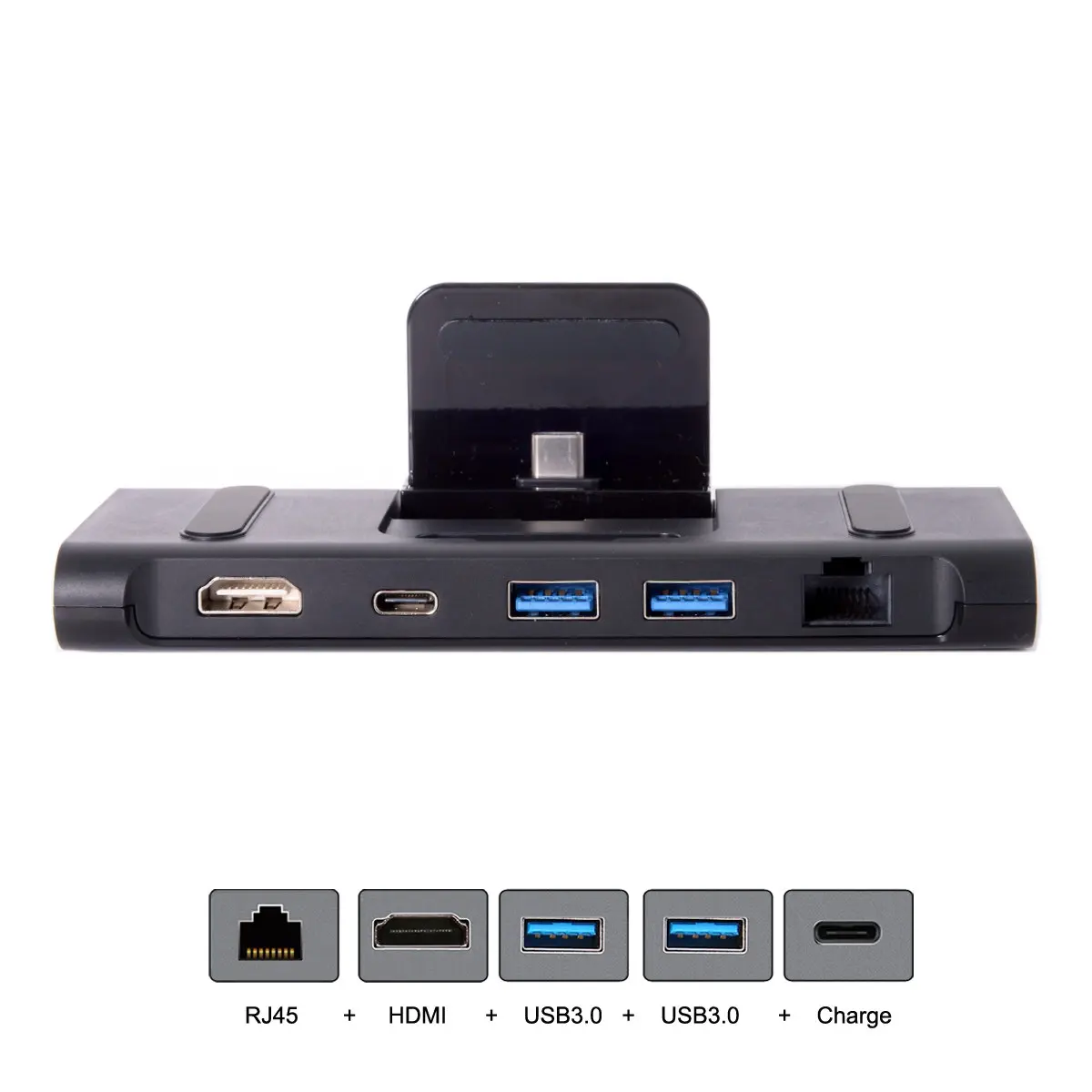 

Zihan USB 3.1 Type-C USB-C Dock Station to HDMI & Two 3.0 Hub & Ethernet & Power For S8 S9 Mate10 P20
