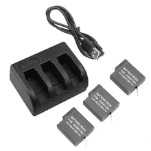 3pcs 1220mAh Li-ion Camera Battery+3 Slot USB Charger for GoPro Hero 5 Camera USB Charger for GoPro Hero 5 Battery Charger