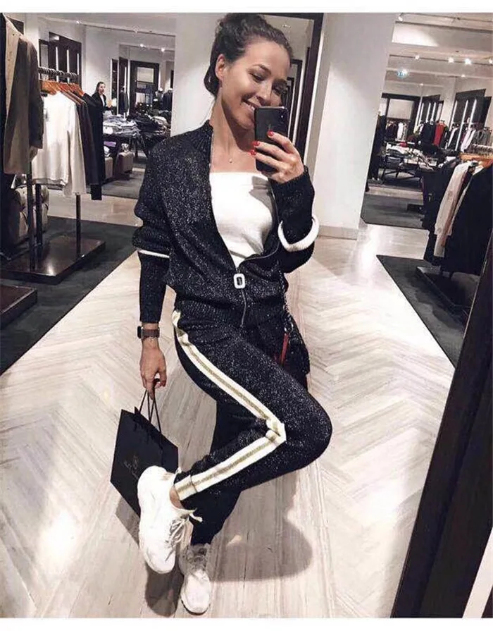 

2018 Winter Women Tracksuit Two Piece Outfits Women Set Hooded Sweatshirt And Full Pant Women Set Casual Fitness 2 Piece Set