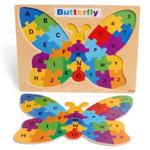 Free shipping, wooden toys, letter puzzle,animal makeup,children's early education puzzle,montessori teaching AIDS,Thebutterfly wooden child maintenance tool toolbox simulation house toys set puzzle early education montessori toys