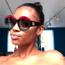 Увеличенные Круглые Солнцезащитные очки модные очки модные красные зеленые солнцезащитные очки мужские брендовые дизайнерские роскошные летние леопардовые очки