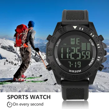 

Men's Watches LED Digital Watch Men Analog Digital Military Army Sport LED Waterproof Wrist Watch Horloges Mannen Fitness Watch