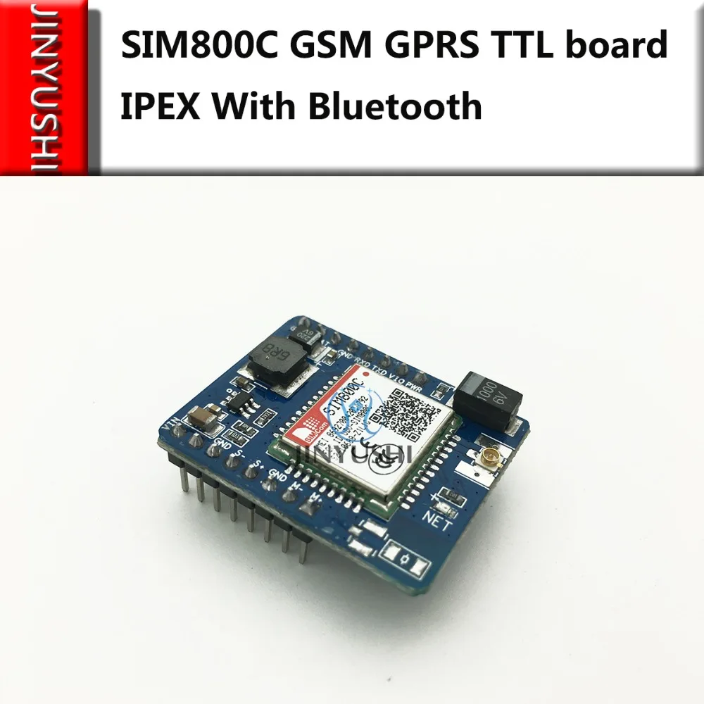 JINYUSHI для SIM800C GSM GPRS 2G ttl макетная плата IPEX с Bluetooth DTU четырехдиапазонный модуль