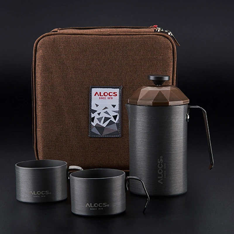 New outdoor camping travel coffee pot coffee cup French filter coffee pot teapot household portable law press hand coffee maker