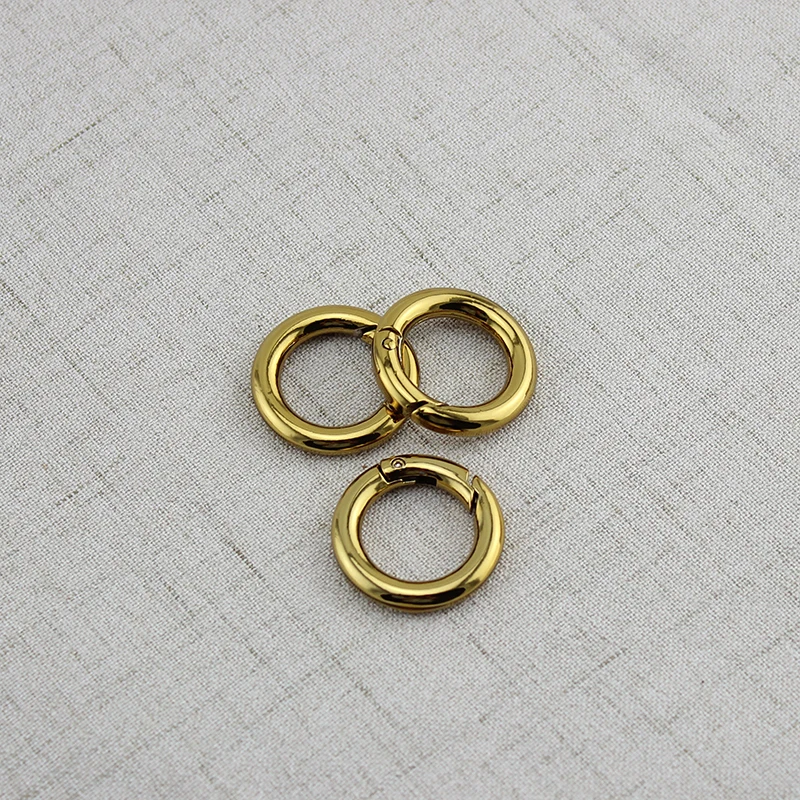 30 шт. внутри 20 мм специальное золотое покрытие пружинное кольцо на ворота, маленькое открытое кольцо для изготовления кошелька сумка ручка
