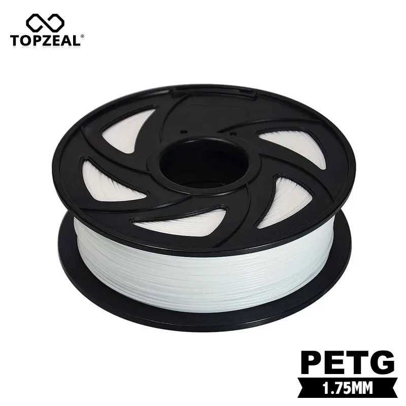 Филамент TOPZEAL для 3D принтера PETG точное измерение +/ 0 02 мм катушка 1 кг белый