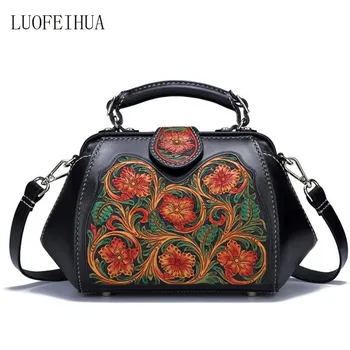 Women Genuine Leather bag 2020 luxury original leather carving handbag handbag Handmade ethnic wind Messenger bag Designer bag
Women Genuine Leather bag 2020 luxury original leather carving handbag handbag Handmade ethnic wind Messenger bag Designer bag