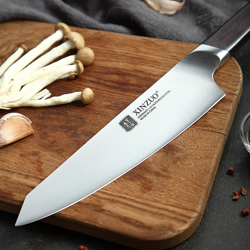 XINZUO 8 ''поварской нож, кухонные ножи из нержавеющей стали, Новое поступление, немецкие 1,4116, нож для овощей, кухонные ножи с черной ручкой