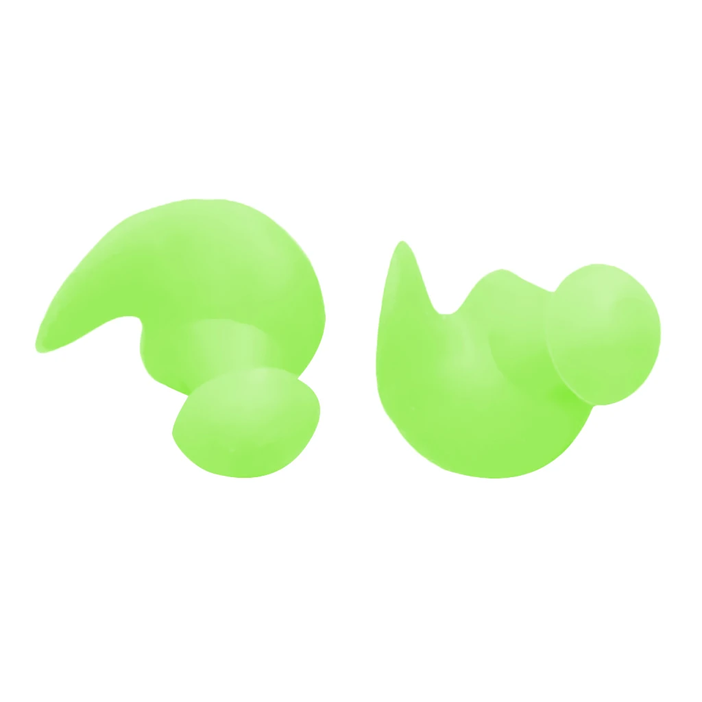 1 Pair Soft Silicone Earplugs Flexible Ear Plugs Swimming Bathing Waterproof Dust-Proof Earplugs Water Sports Diving Accessories