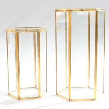 

Mordern Hexagon Clear Glass Geometric Terrarium Succulent Planter Tealight Jewelry Box Tabletop Decor Wedding Favors