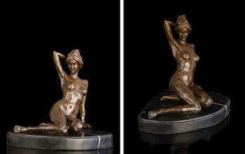 

Art Deco Sculpture Beautiful Woman Nude Girl Bronze Statue
