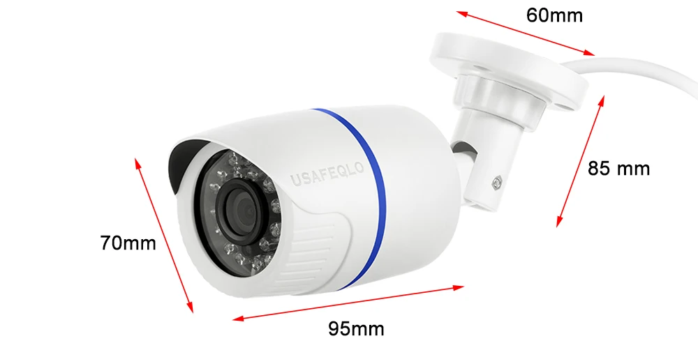 USAFEQLO AHD камера 1080P 2.0MP пуля, высокая мощность, Массив светодиодов, водонепроницаемая камера ночного видения IR cut 1/" cctv serveillance home