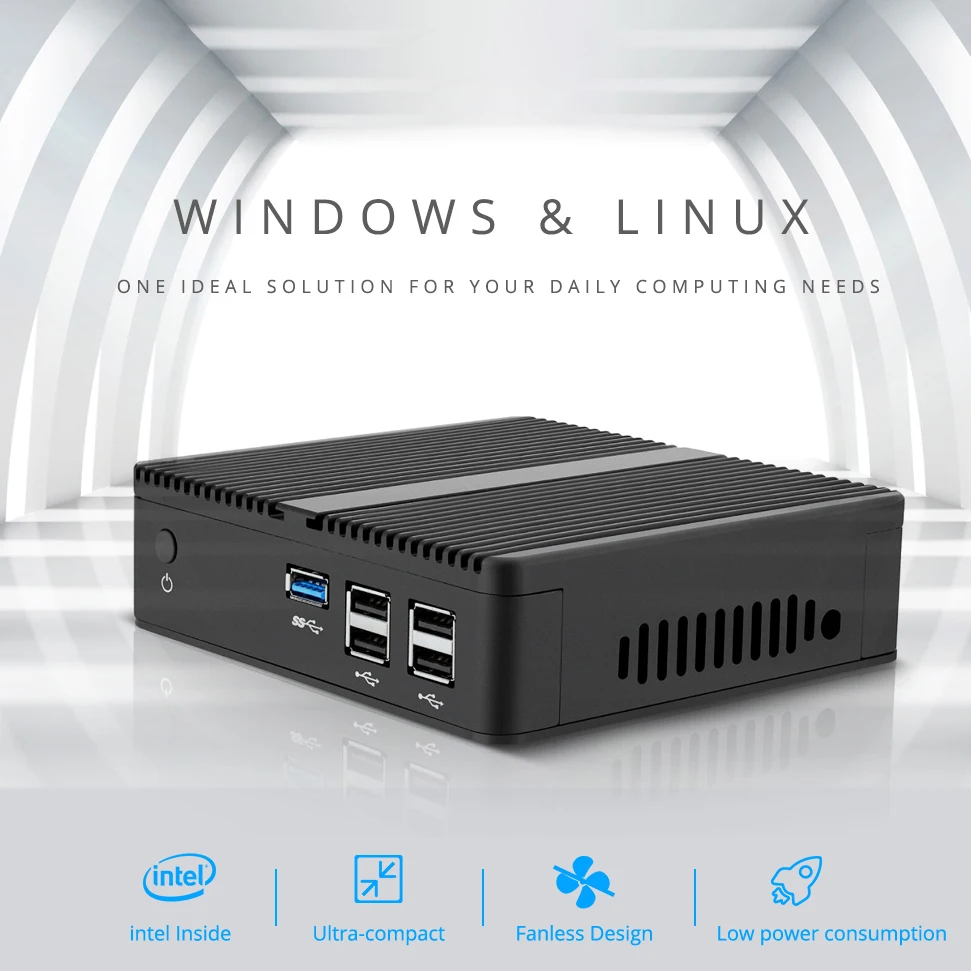 Миниатюрный Настольный ПК Intel Pentium N3510 Intel Celeron N2930 Процессор Quad-Core Linux, Windows 10 Linux 8 Гб DDR3L 120 ГБ SSD HDMI VGA USB3.0 Wi-Fi