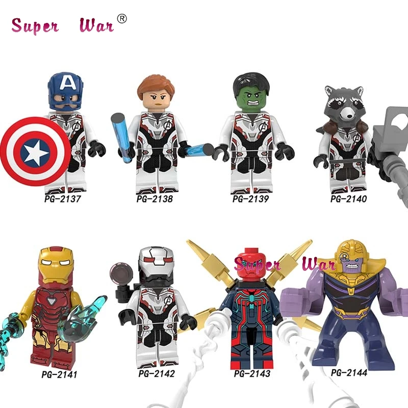 

Single Avengers Endgame Endgame IronMan Iron Man MK85 Hulk Spider-Man Captain America Thanos building blocks Kids Toys