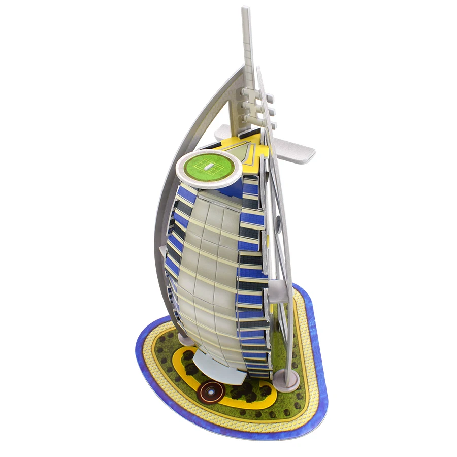 Бумажное здание 3D модель Дети головоломка Дубай отель Бурдж аль арабский DIY сборка картонная Модель Набор Обучающие игрушки для детей подарок