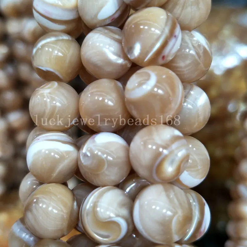 

Beautiful jewelry 4mm 6mm 8mm 10mm 12mm 14mm Mother of Pearl Shell Round Women Men Spacers Loose Beads 15.5" FG8072