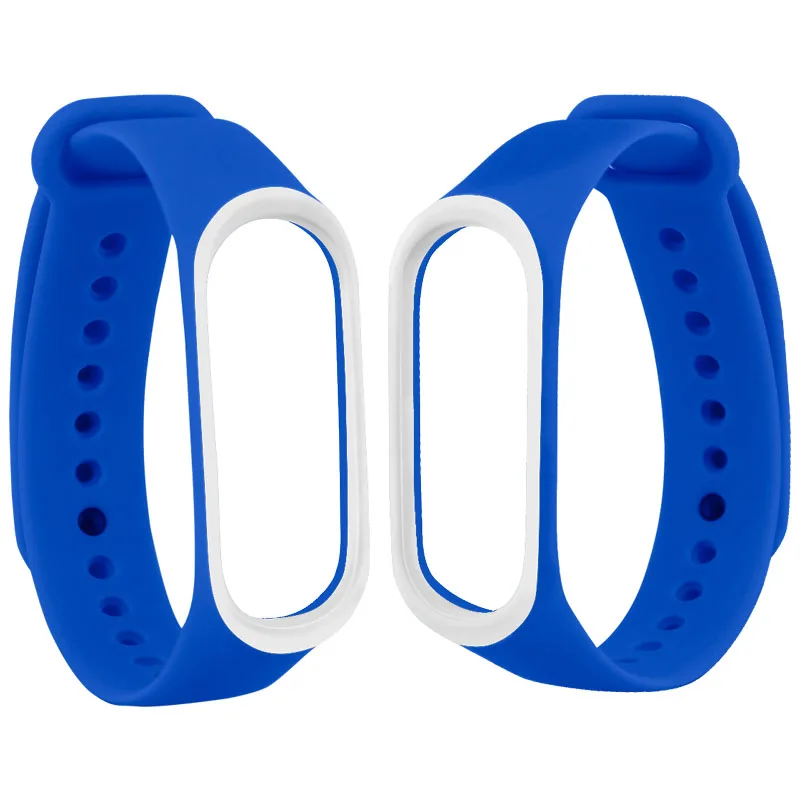 Mi Band 3 4 браслет для Xiaomi mi 3 4 ремешок на запястье Двойной Цветной силиконовый браслет Смарт-браслет аксессуары