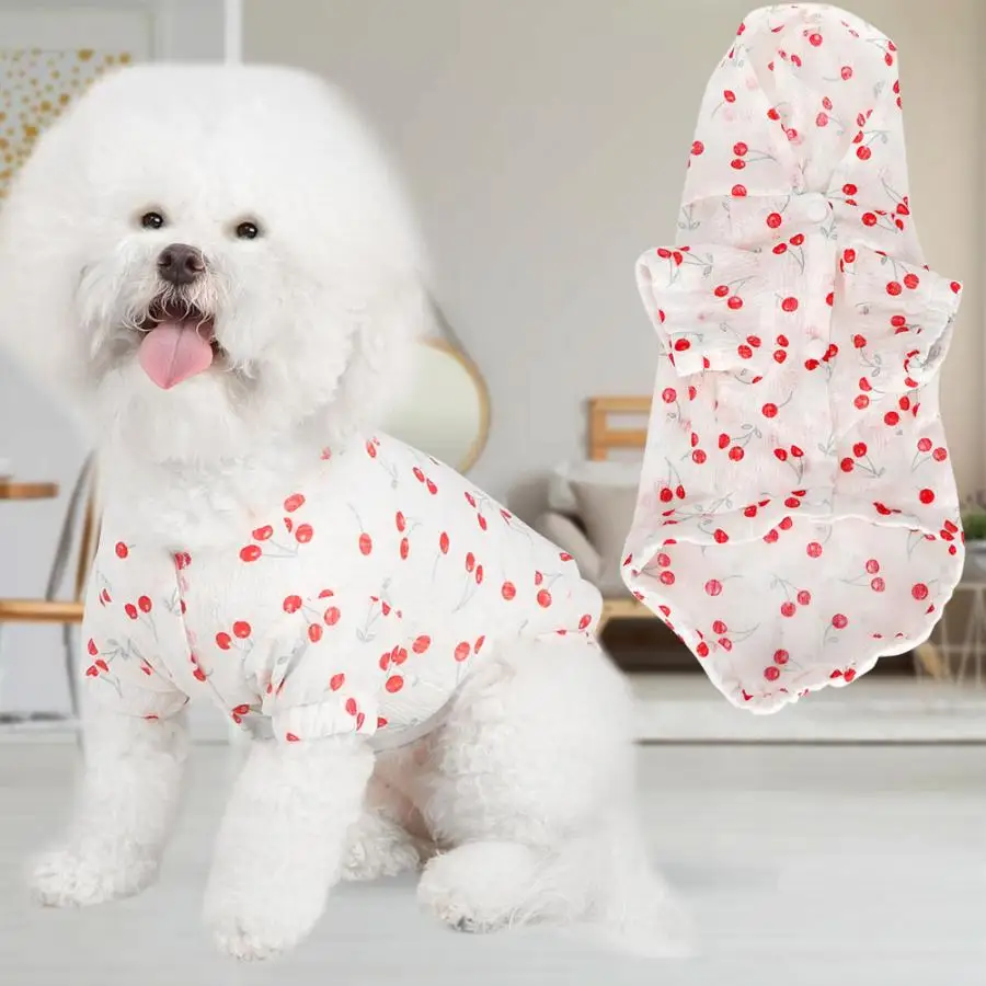 

Dog Clothes Pet Summer Sun Clothing Dog Cat Fruit Print Shirt Puppy Breathable Clothes Pet Supplies Hot