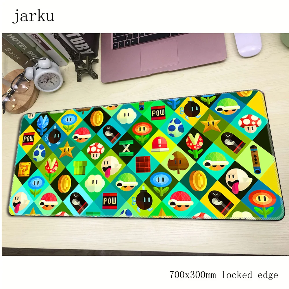 Коврик для мыши mario игровой коврик notbook компьютерный 700x300 мм большой геймер