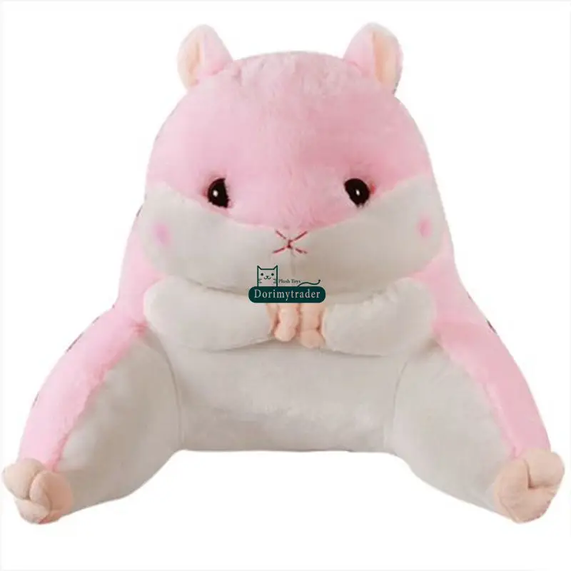 Dorimytrader Lovely 50cm x 55cm Soft Cartoon Hamster Plush Pillow Anime Waist Cushion Stuffed Animal Hamster Toy Doll DY61720 (17)