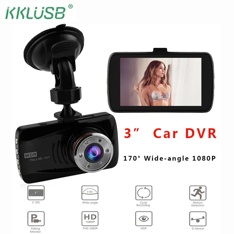 

Car DVR Cam Dash Camera 3 inch Parking Monitoring Motion Detection 170 Wide Angle G-sensor Auto Driving Recorder Automovil Coche