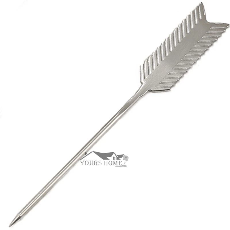1 Piece Fruit Cocktail Pick Stick Stainless Steel Fruit Sticks Bar Tools Drink Stirring Sticks Martini Pick Party Barware